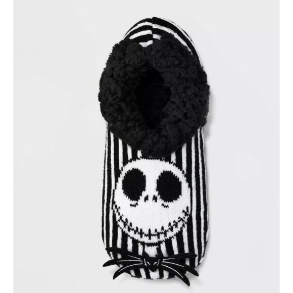The Nightmare Before Christmas Womens Pull-On Slipper Socks Black/White 4-10 - Picture 3 of 9